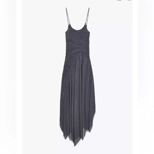 ZARA ASYMMETRICAL DRESS WITH RUCHING